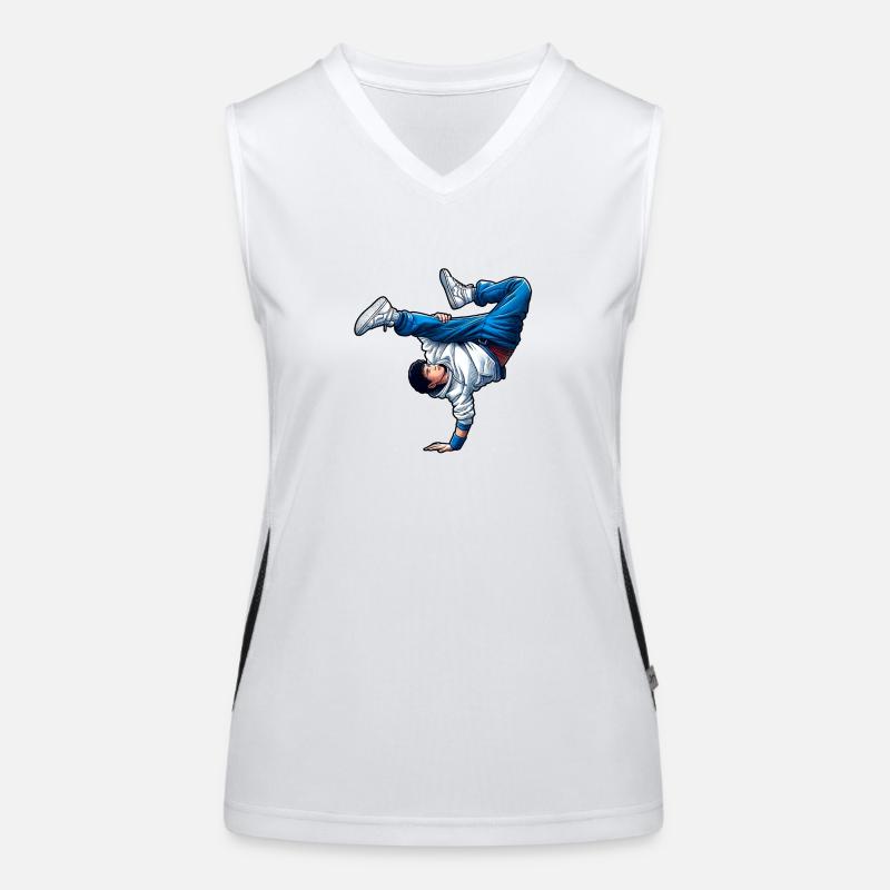 Breakdancer - Breakdance Fans Funktionelles Kontrast-Tank Top für Frauen