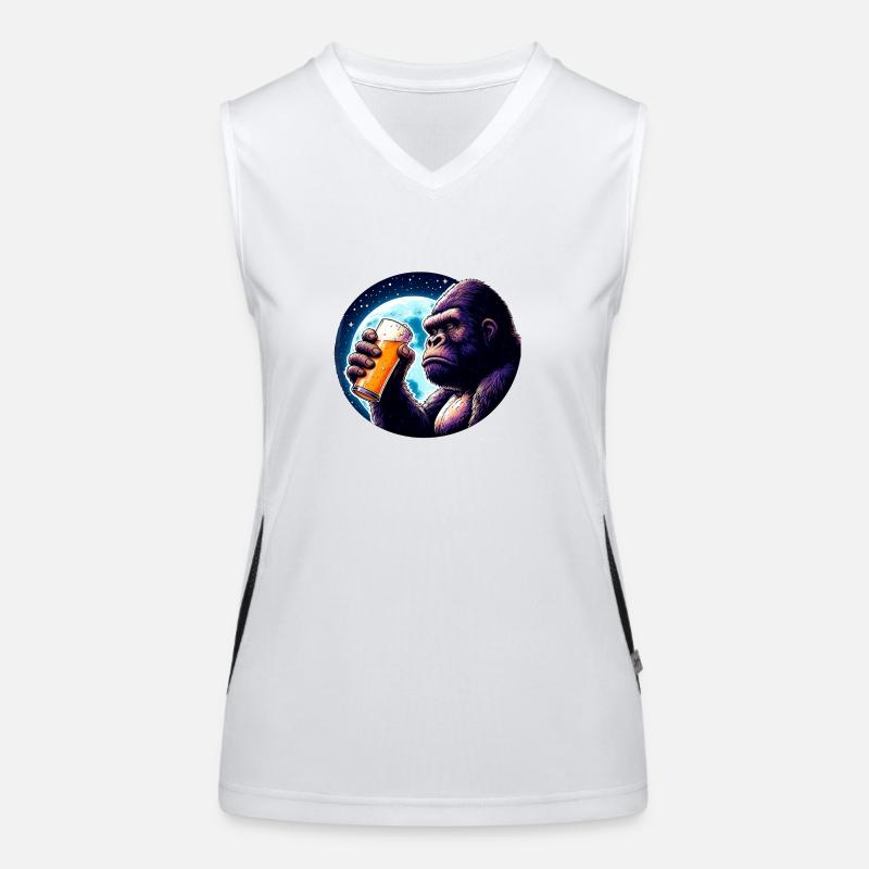 Big Beer Lover Monkey Women's Functional Contrast Tank Top