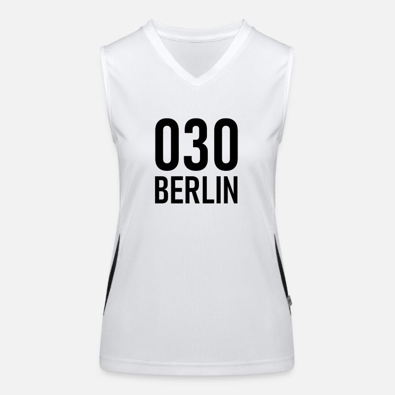 030 - Null Drei Null - Berlin - Vorwahl - Telefon Funktionelles Kontrast-Tank Top für Frauen