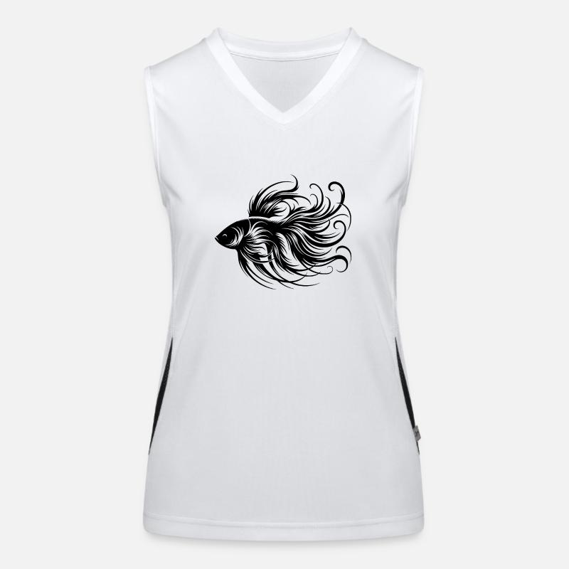 Eleganter Kampffisch wunderschöner Labyrinthfisch Funktionelles Kontrast-Tank Top für Frauen