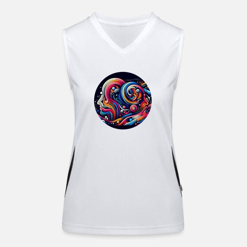 Erde & Mensch abstract Funktionelles Kontrast-Tank Top für Frauen