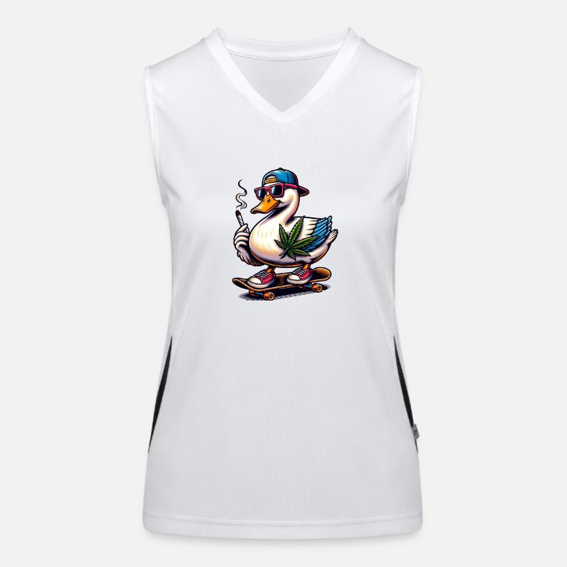 Extremely cool duck Women's Functional Contrast Tank Top