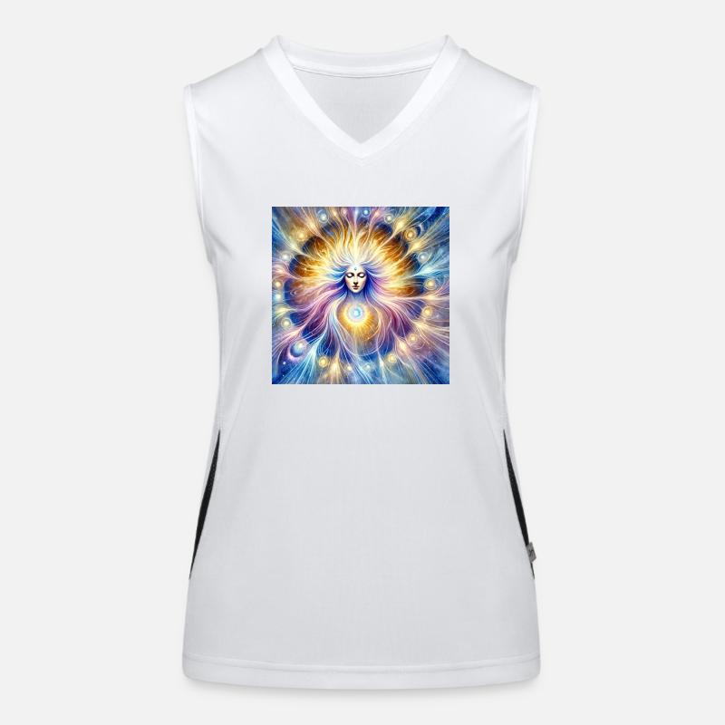 Mächtige Aura Funktionelles Kontrast-Tank Top für Frauen