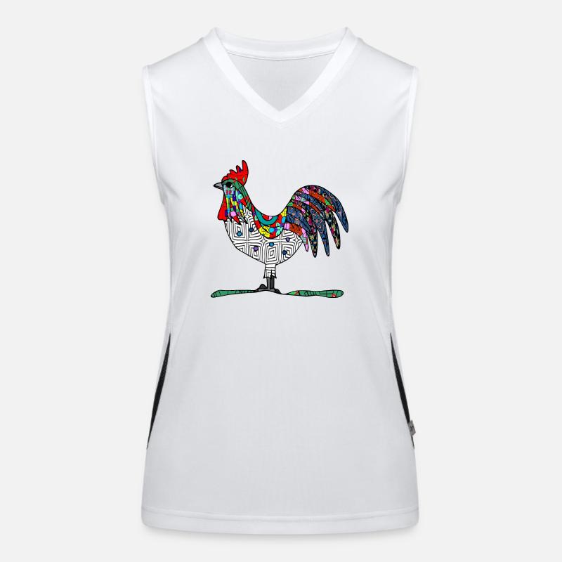 Hahn Funktionelles Kontrast-Tank Top für Frauen