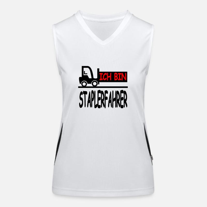 Gabelstapler Funktionelles Kontrast-Tank Top für Frauen