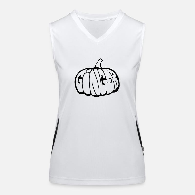 Kürbis-Ingwer-Graff (Schablone) Funktionelles Kontrast-Tank Top für Frauen