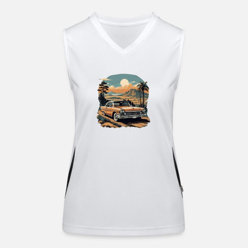 Oldtimer Leidenschaft: Stilvolle Kollektion Funktionelles Kontrast-Tank Top für Frauen