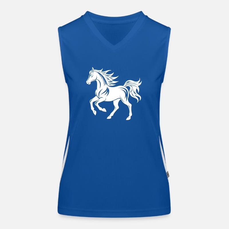 Elegant horse silhouette Women's Functional Contrast Tank Top