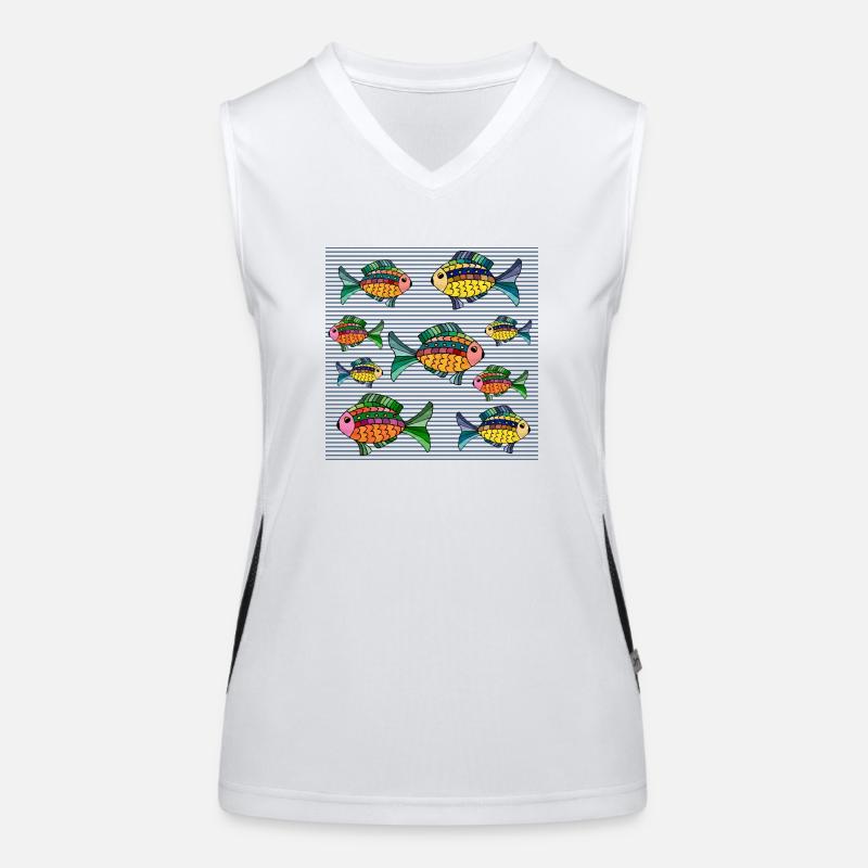 Poissons Débardeur respirant contrasté Femme