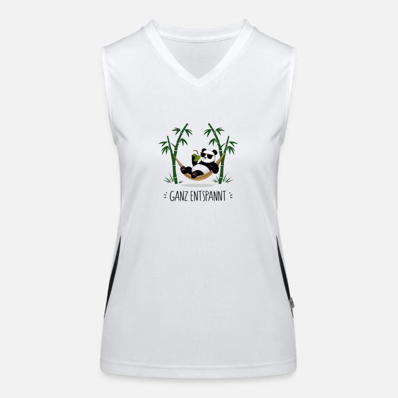 Completely relaxed - Panda Women's Functional Contrast Tank Top
