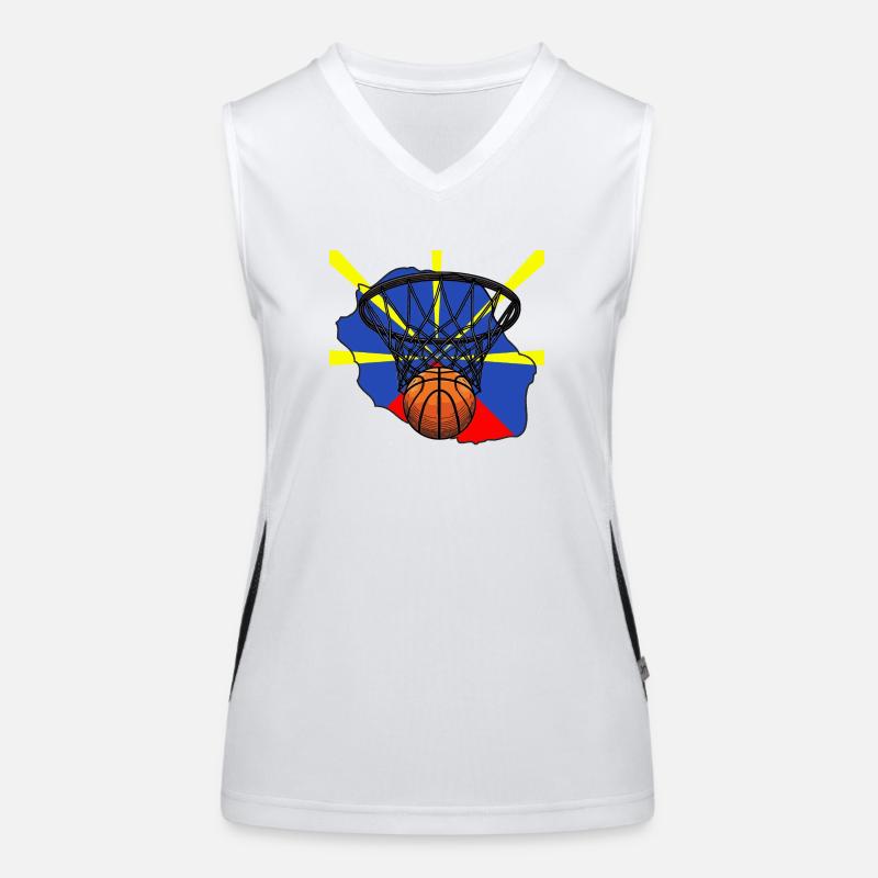 Basket drapeau 974 Débardeur respirant contrasté Femme