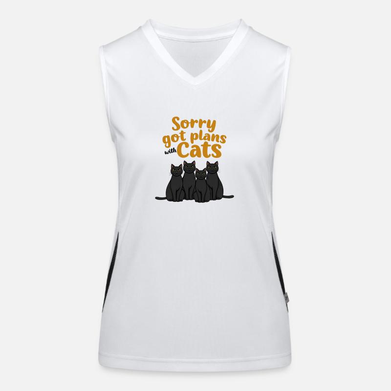Cats with plans Funktionelles Kontrast-Tank Top für Frauen