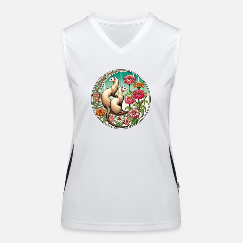 Frettchen Funktionelles Kontrast-Tank Top für Frauen