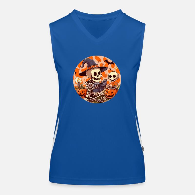 Mr. Bone Gruseliges Halloween 2 Funktionelles Kontrast-Tank Top für Frauen