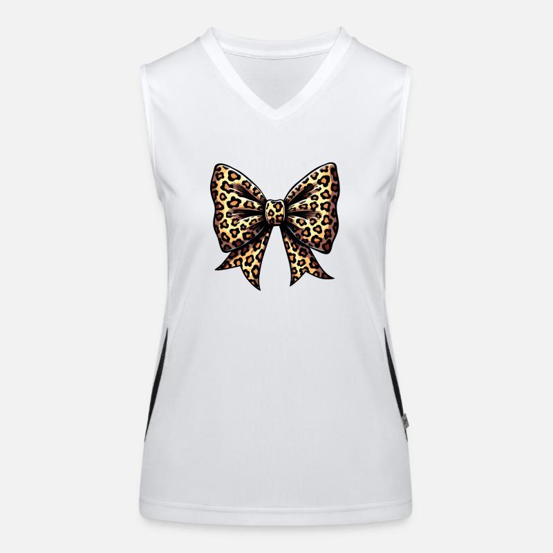 GROSSE SCHLEIFE MIT LEOPARD-TREND Funktionelles Kontrast-Tank Top für Frauen