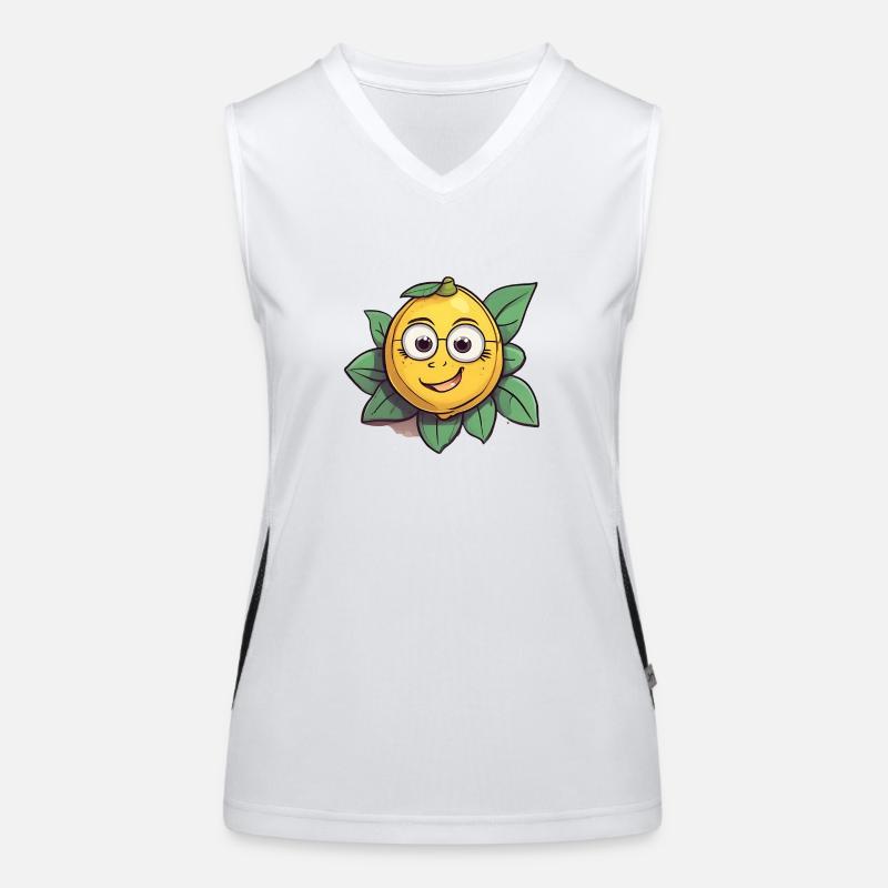 Lemon Citrus Fruit Fruit Women's Functional Contrast Tank Top