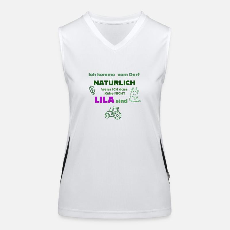 Ich bin ein Dorfkind Funktionelles Kontrast-Tank Top für Frauen