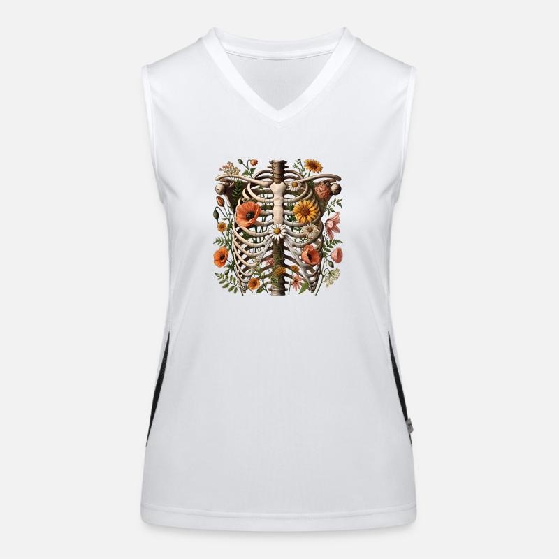Brustkorb mit Blumen Funktionelles Kontrast-Tank Top für Frauen