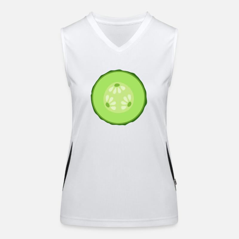 Tranche de concombre Débardeur respirant contrasté Femme