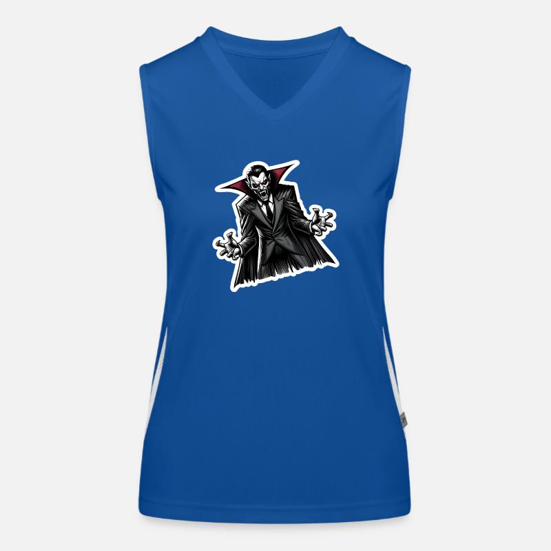 Blutsauger schräg Funktionelles Kontrast-Tank Top für Frauen