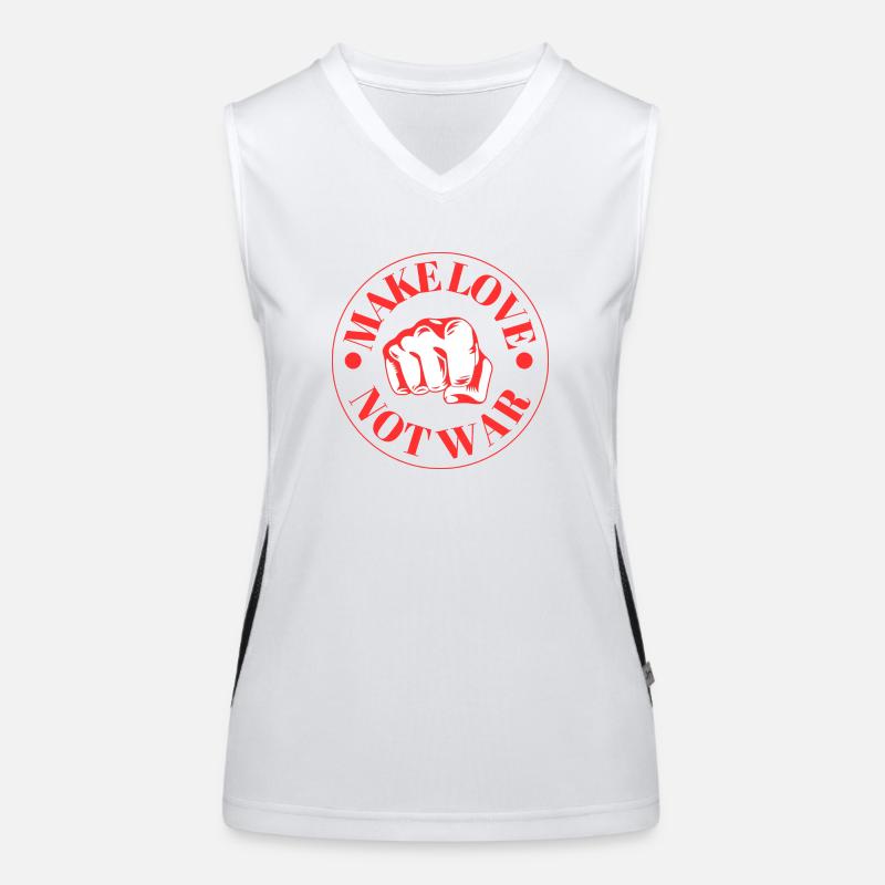 Make Love - Not War Funktionelles Kontrast-Tank Top für Frauen