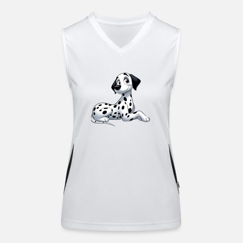 Dalmatiner Funktionelles Kontrast-Tank Top für Frauen