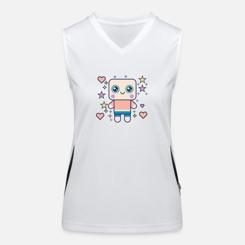 Design "Kawaii Pudding Pop" Women's Functional Contrast Tank Top