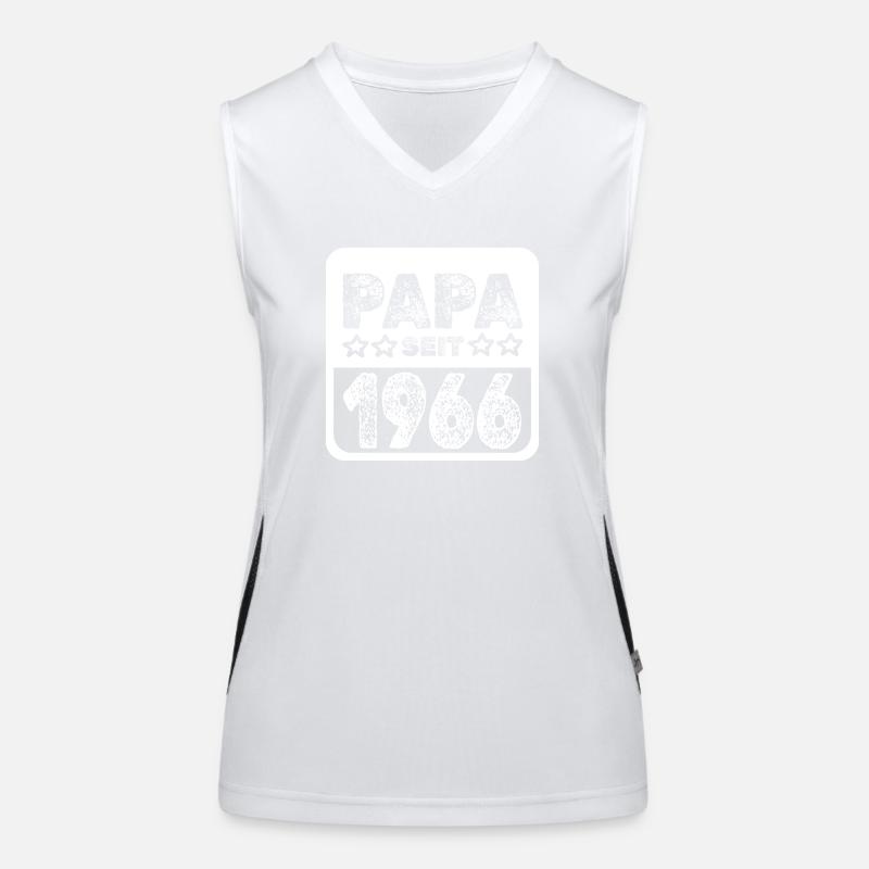 1966 1966 - Women's Functional Contrast Tank Top - white/black