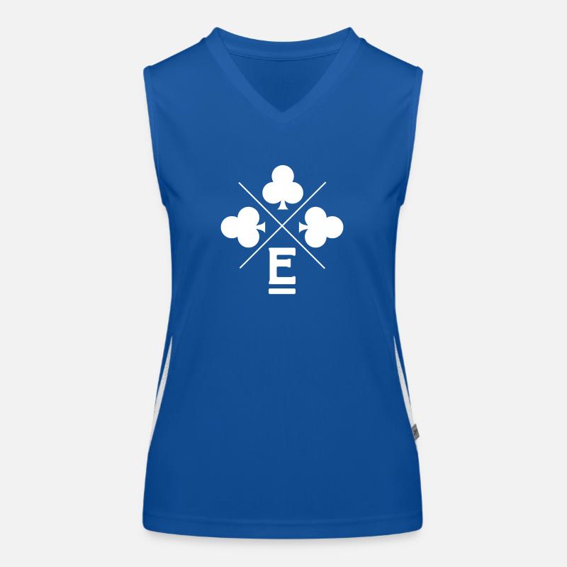 Buchstabe e Glücksklee Funktionelles Kontrast-Tank Top für Frauen