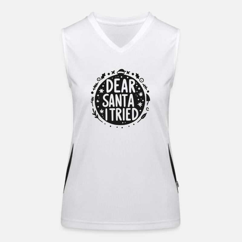 Dear Santa I Tried Women's Functional Contrast Tank Top