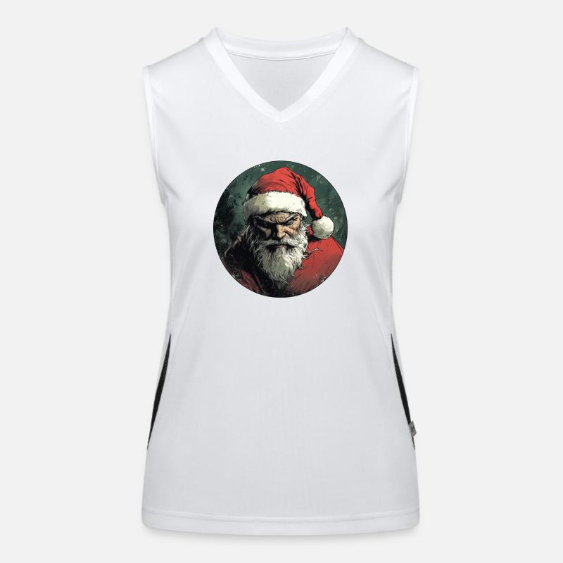 Grim Santa : Noël avec de l’attitude ! Débardeur respirant contrasté Femme