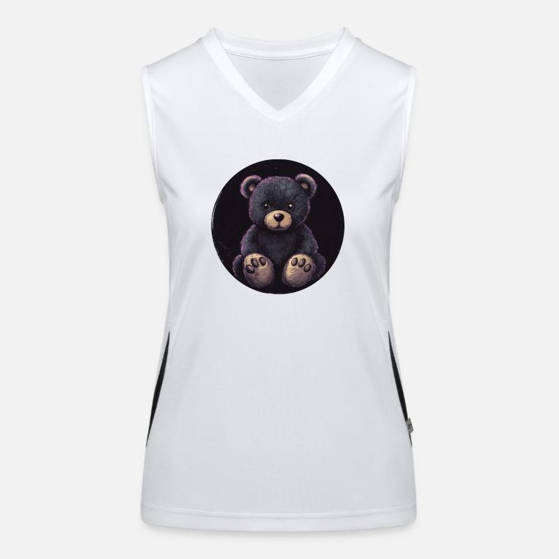 Magical Teddy: Dark Elegance Women's Functional Contrast Tank Top