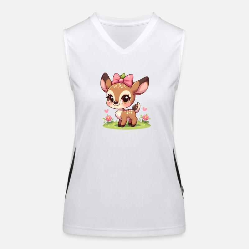 Petit Faon mignon 3 Débardeur respirant contrasté Femme