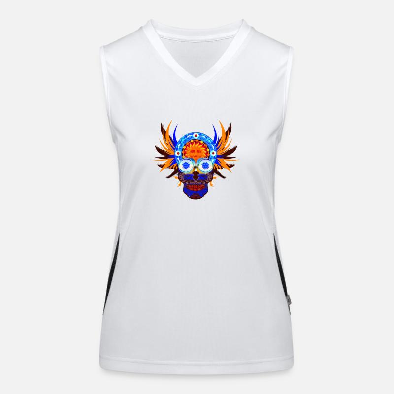 Schädel 15 Funktionelles Kontrast-Tank Top für Frauen