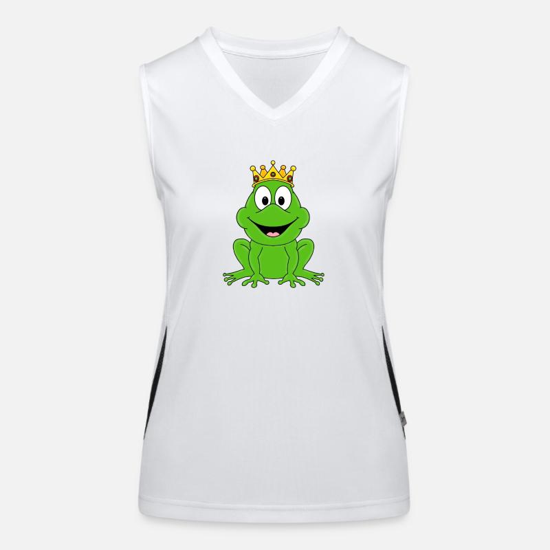Frosch - König - Tier - Kinder Funktionelles Kontrast-Tank Top für Frauen