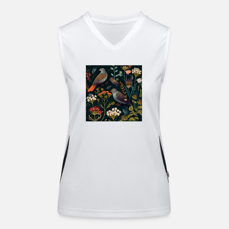 Blumenvoliere Funktionelles Kontrast-Tank Top für Frauen