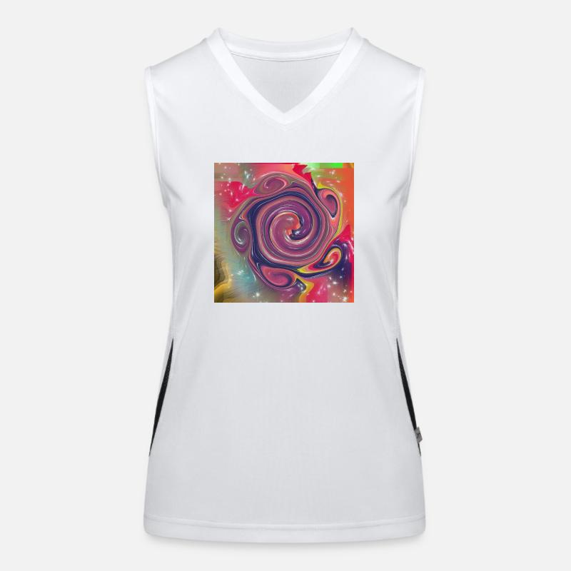 Abstract patterns with different colors Women's Functional Contrast Tank Top