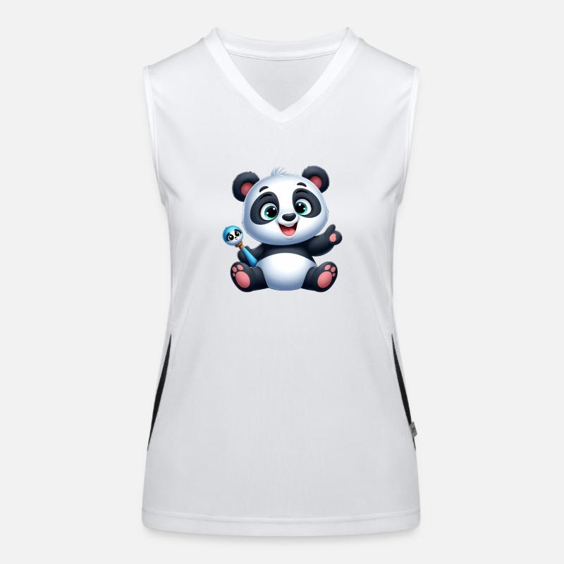 Panda 3 Women's Functional Contrast Tank Top