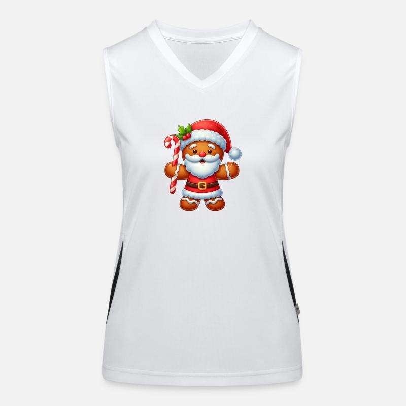 Lebkuchen 2 Funktionelles Kontrast-Tank Top für Frauen