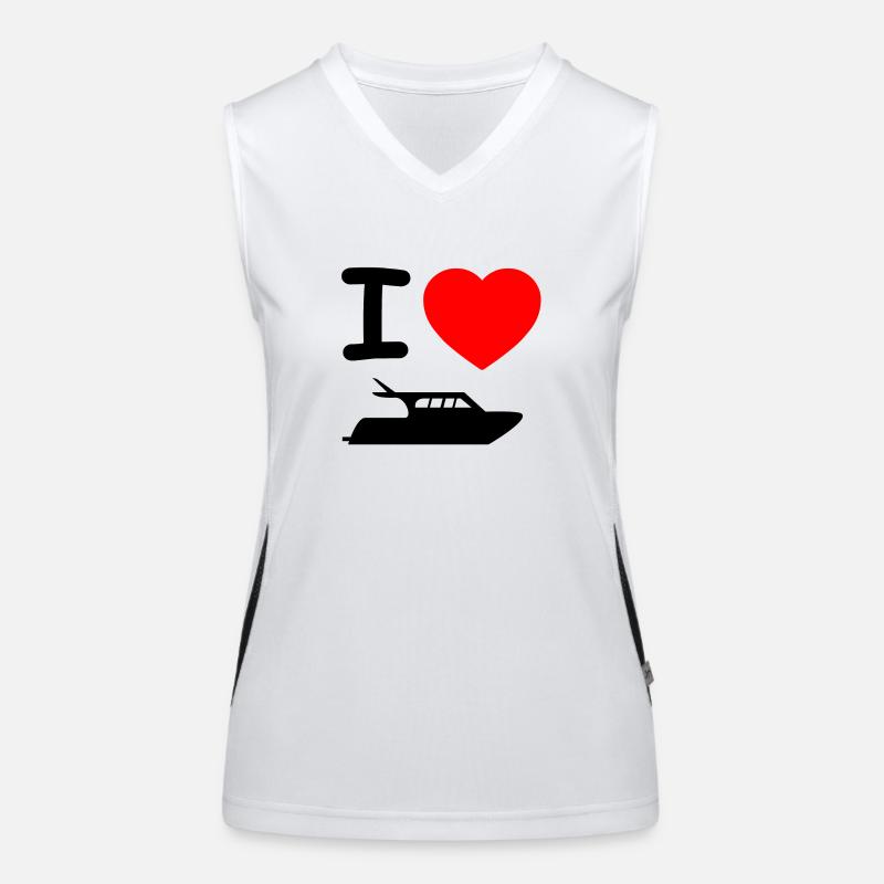 Motorboot Funktionelles Kontrast-Tank Top für Frauen