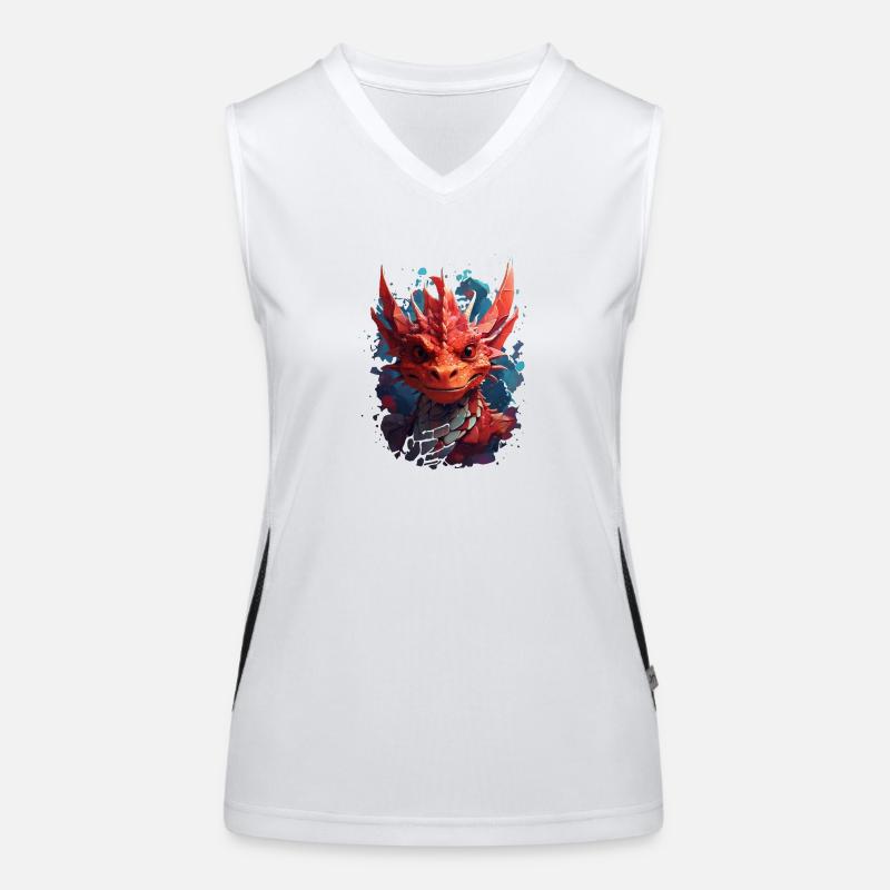 Drache Funktionelles Kontrast-Tank Top für Frauen