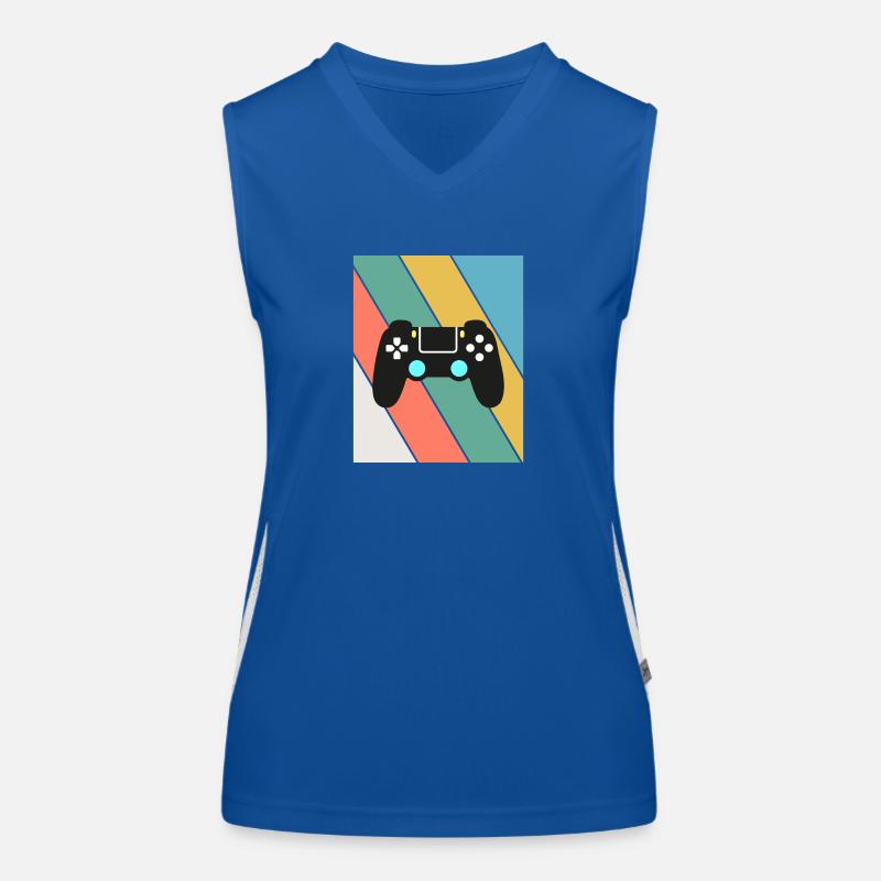 Vintage Retro Gaming Controller Funktionelles Kontrast-Tank Top für Frauen
