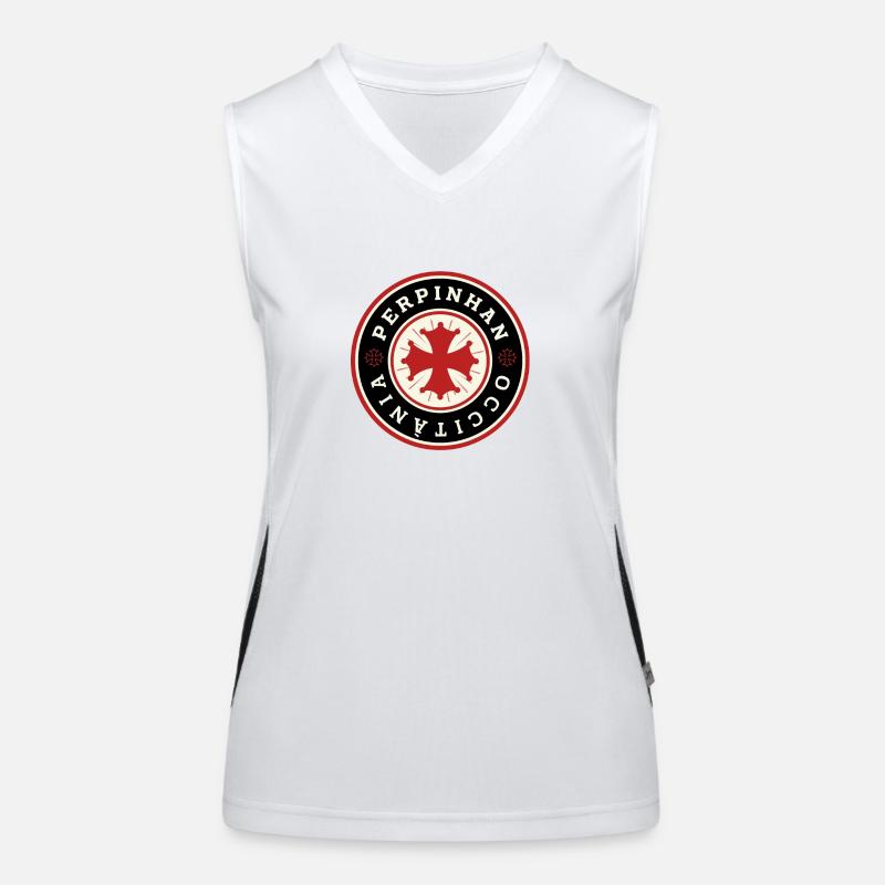 Occitan Perpignan logo Women's Functional Contrast Tank Top