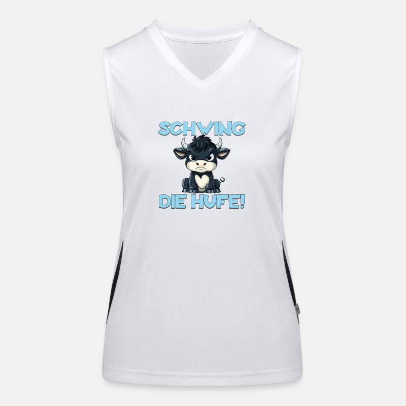 Lustige Tier Geschenkidee mit witzigem Spruch Funktionelles Kontrast-Tank Top für Frauen