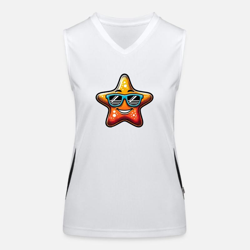 cooler Seestern Stern Funktionelles Kontrast-Tank Top für Frauen