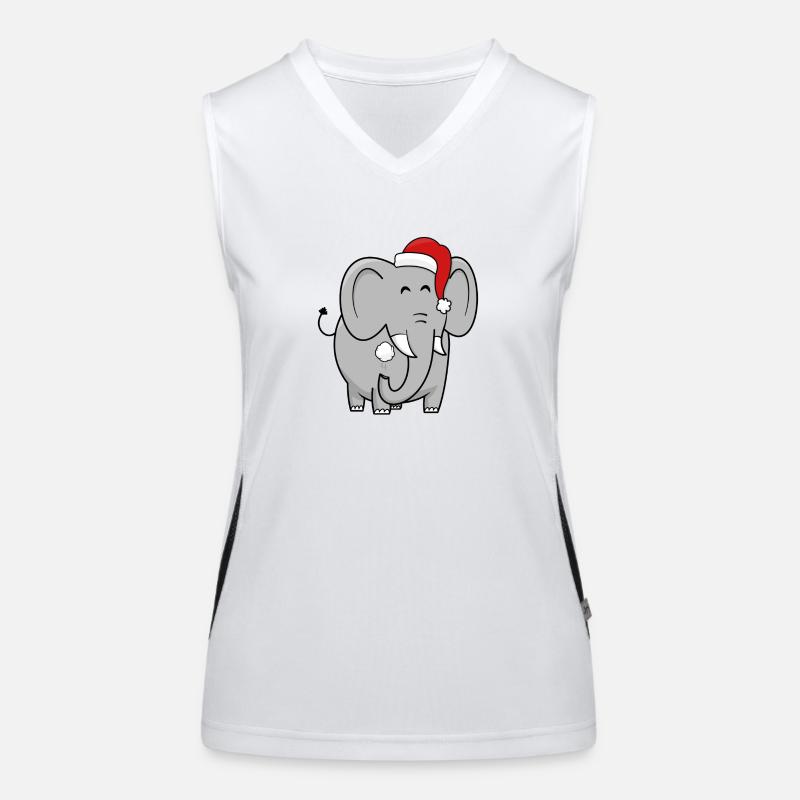Joyeux Noël éléphant Débardeur respirant contrasté Femme