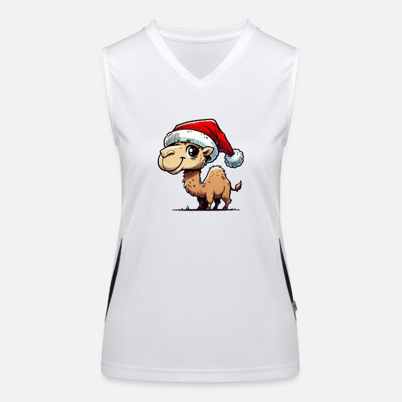 Kamel Christmas Funktionelles Kontrast-Tank Top für Frauen