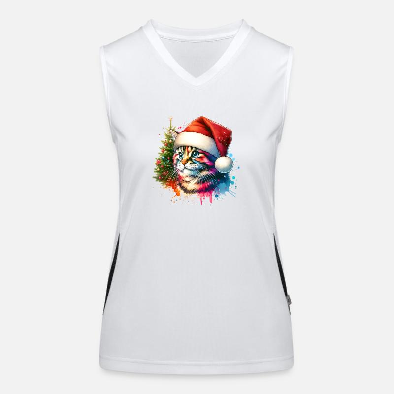 Chat mignon Noël Débardeur respirant contrasté Femme