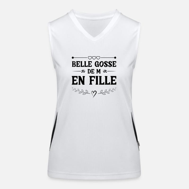 Schönes Kind von der Mutter bis zur Tochter Funktionelles Kontrast-Tank Top für Frauen