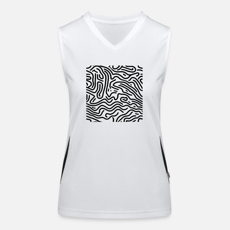 Black and white - Design lines Women's Functional Contrast Tank Top